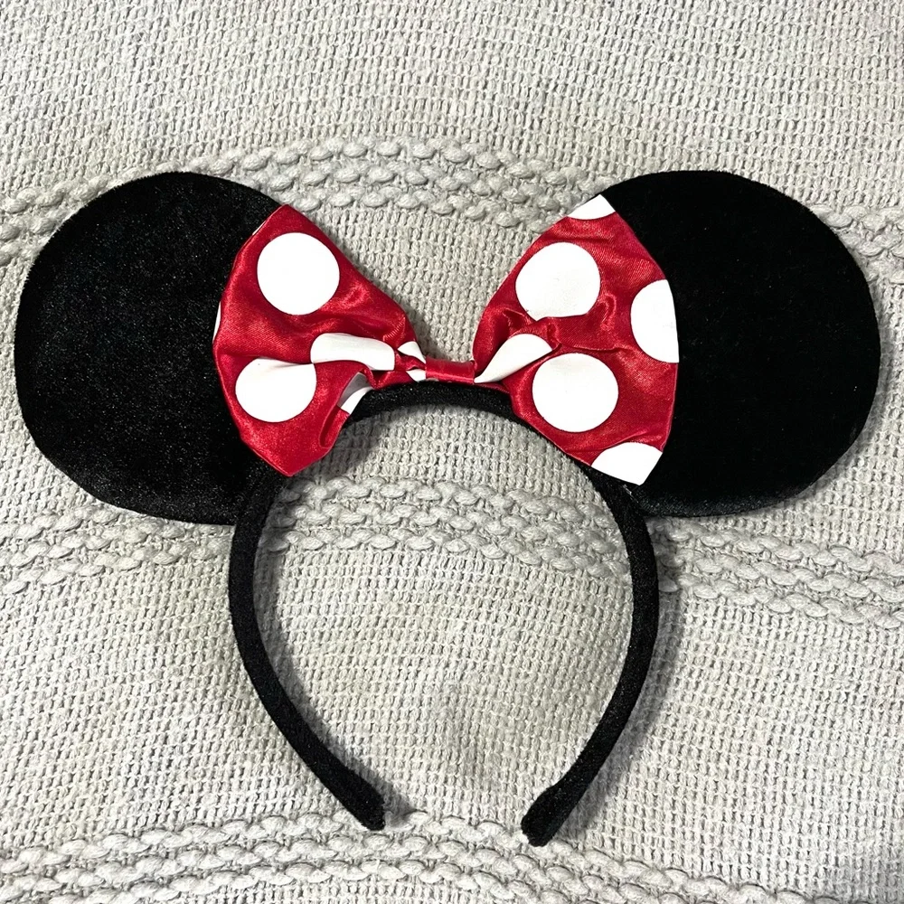 Disney Parks Red Minnie Mouse Ears Headband